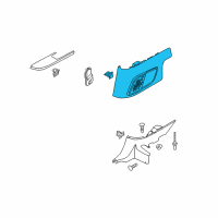 OEM 2011 Ford Mustang Quarter Trim Panel Diagram - AR3Z-7631112-BA