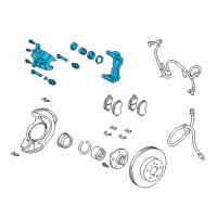 OEM 1999 Lexus RX300 Driver Disc Brake Cylinder Assembly Diagram - 47750-48010