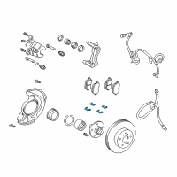 OEM 2003 Lexus RX300 Fitting Kit, Disc Brake, Front Diagram - 04947-48030