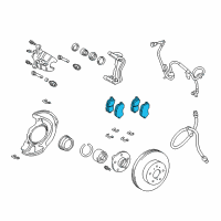 OEM 2000 Lexus RX300 Front Disc Brake Pad Kit Diagram - 04465-48060