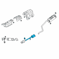 OEM Hyundai Accent Center Muffler Assembly Diagram - 28650-J0300