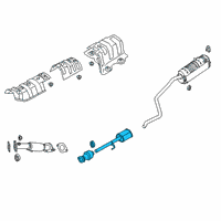 OEM 2022 Hyundai Accent Center Muffler Complete Diagram - 28600-J0300