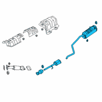 OEM 2021 Hyundai Accent Center & Rear Muffler Complete Diagram - 28605-J0800