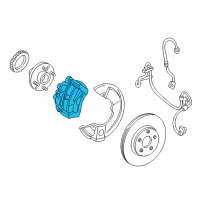 OEM 2007 Mercury Monterey Caliper Assembly Diagram - 6F2Z-2B120-A