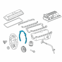 OEM Pontiac Firebird Front Cover Gasket Diagram - 10128293