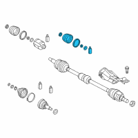 OEM Hyundai Elantra Boot Kit-Front Axle Differential Side RH Diagram - 49585-F3000