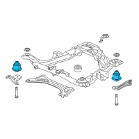 OEM 2019 Honda Ridgeline Rubber, FR. Sub-Frame Mountinginsulator (Lower) (RR) Diagram - 50270-TZ5-A01