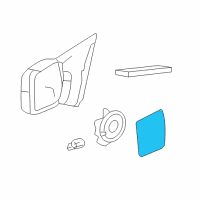 OEM 2006 Ford F-150 Mirror Glass Diagram - 4L3Z-17K707-DB