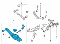 OEM 2022 Hyundai Elantra Arm Complete-RR LWR, LH Diagram - 55210-AABA0