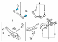 OEM Hyundai Elantra Bush-RR Assist Arm Diagram - 55258-AAAA0