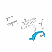 OEM 2020 Toyota 4Runner Fender Liner Diagram - 53875-35150