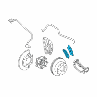 OEM 2002 Chevrolet Silverado 3500 Front Pads Diagram - 19133306
