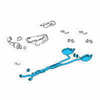 OEM 2011 Cadillac CTS Muffler & Pipe Diagram - 22882838