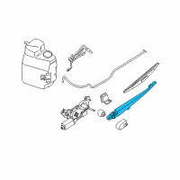 OEM 2009 Nissan Armada Rear Window Wiper Arm Assembly Diagram - 28781-7S000