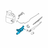 OEM 2009 Nissan Armada Motor Assy-Rear Window Wiper Diagram - 28710-7S000