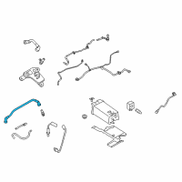 OEM 2013 Lincoln MKS Vent Hose Diagram - AA5Z-6758-E