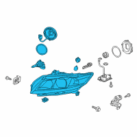 OEM 2012 Honda CR-Z Headlight Unit, Driver Side Diagram - 33151-SZT-A13