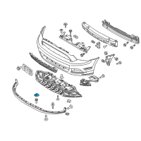 OEM 2012 Ford Mustang Fender Liner Nut Diagram - F7CZ-16A580-AA