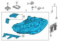 OEM 2022 BMW 228i xDrive Gran Coupe HEADLIGHT, LED, AHL, LEFT Diagram - 63-11-9-449-603