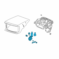 OEM 1998 Acura NSX Motor Assembly, Passenger Side Retractable Diagram - 76150-SL0-A02