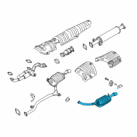 OEM 2009 Kia Amanti Main Muffler Assembly Diagram - 287003F825