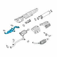 OEM 2009 Kia Amanti Front Muffler Assembly Diagram - 286103F820