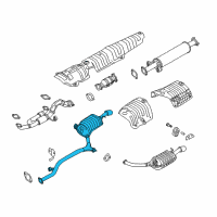 OEM 2008 Kia Amanti Front Muffler Assembly Diagram - 287003F820