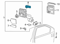 OEM 2022 GMC Sierra 2500 HD Signal Lamp Diagram - 84468926