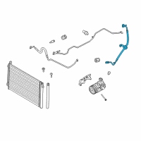 OEM BMW Z4 Suction Pipe Evaporator-Compressor Diagram - 64-50-9-224-837