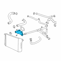 OEM 2000 BMW Z3 Thermostat Housing Diagram - 11-53-1-401-180