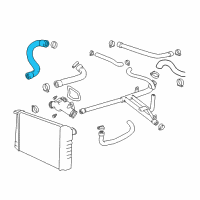 OEM 1999 BMW Z3 Cooling System Water Hose Pipe Diagram - 11-53-1-401-726