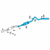 OEM 2019 Chevrolet Colorado Muffler W/Tailpipe Diagram - 84182485