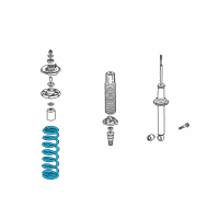 OEM 2002 Acura CL Spring, Rear Diagram - 52441-S3M-A01