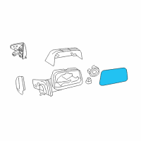 OEM 2015 Lincoln MKX Mirror Glass Diagram - CT4Z-17K707-C