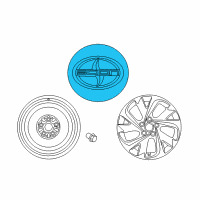 OEM 2018 Toyota Highlander Wheel Hub Ornament Sub-Assembly Diagram - 42603-06150