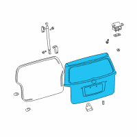 OEM 2008 Scion xB Lift Gate Diagram - 67005-12B30