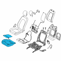 OEM 2016 Lincoln MKZ Seat Cushion Pad Diagram - DP5Z-54632A23-B