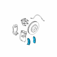 OEM 2005 Cadillac STS Pad Kit, Front Disc Brake Diagram - 89060358