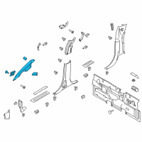 OEM 2015 Ford F-150 Weatherstrip Pillar Trim Diagram - FL3Z-1503598-BA