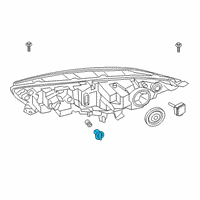 OEM Ford Police Responder Hybrid Marker Lamp Socket Diagram - DT1Z-13K371-A