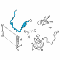 OEM 2016 Jeep Cherokee Hose-Radiator Outlet Diagram - 68102138AG