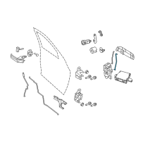 OEM 2009 Dodge Ram 1500 Rod-Outside Handle To Latch Diagram - 55372976AB