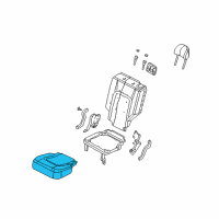 OEM 2002 Jeep Liberty Seat Cushion Pad Diagram - UZ251DVAA