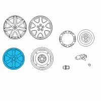 OEM 2004 Toyota Prius Wheel, Alloy Diagram - 42611-47390