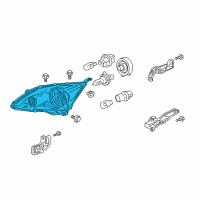 OEM 2007 Honda CR-V Headlight Unit, Driver Side Diagram - 33151-SWA-A01
