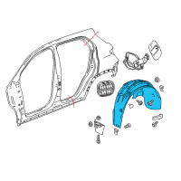 OEM 2017 Buick Envision Wheelhouse Liner Diagram - 22915588