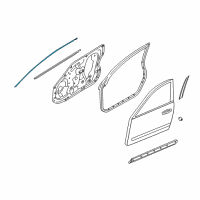 OEM 2009 Infiniti G37 Moulding-Front Door Sash, Front LH Diagram - 80283-JK00B