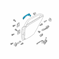 OEM 2010 Kia Forte Door Outside Handle Assembly Diagram - 826511M050