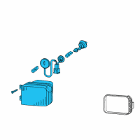 OEM Infiniti Lamp Fog RH Diagram - 26155-3W700