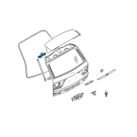 OEM 2006 BMW X3 Left Trunk Lid Hinge Diagram - 41-62-3-422-367